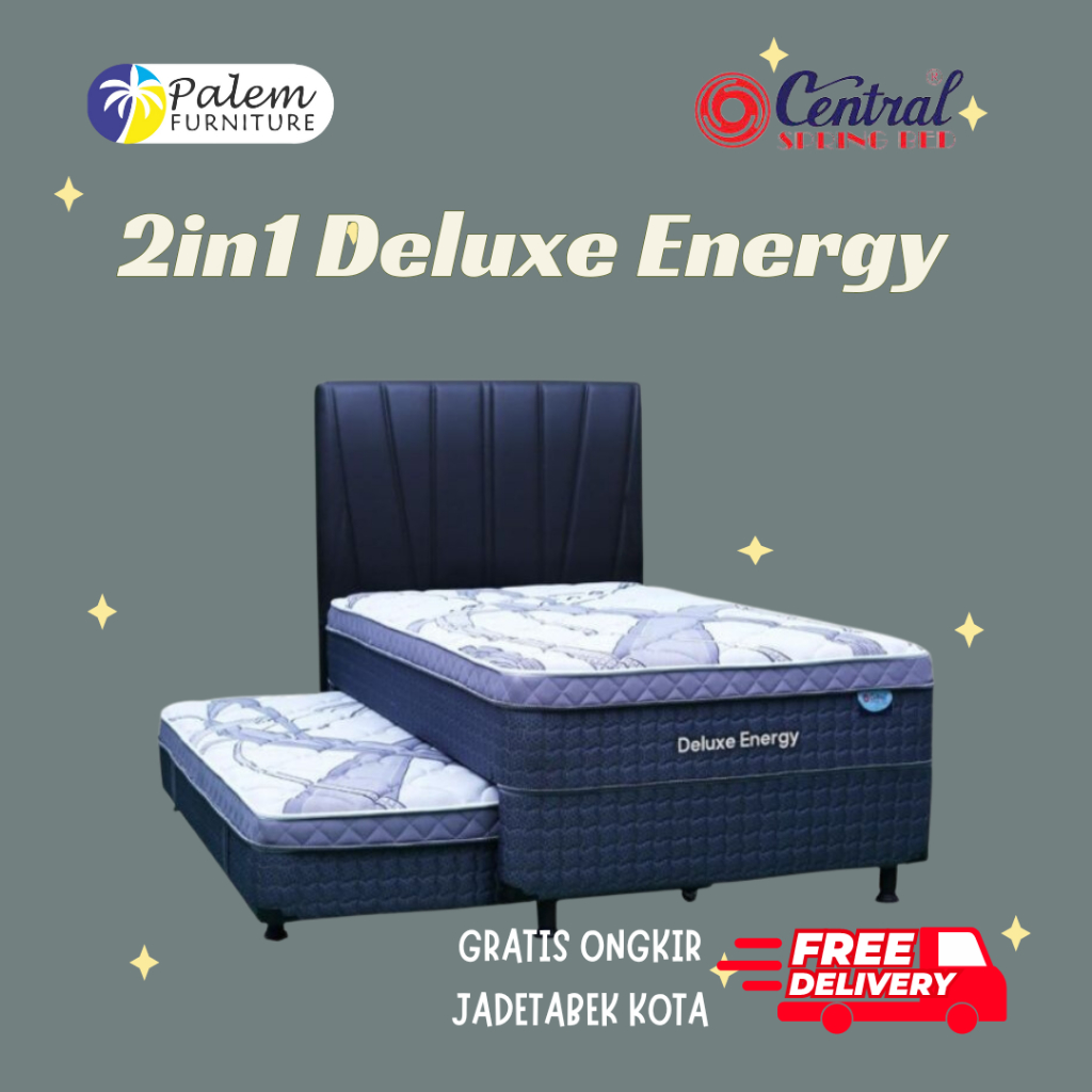 KASUR SPRINGBED CENTRAL 2in1 DELUXE ENERGY FULL SET