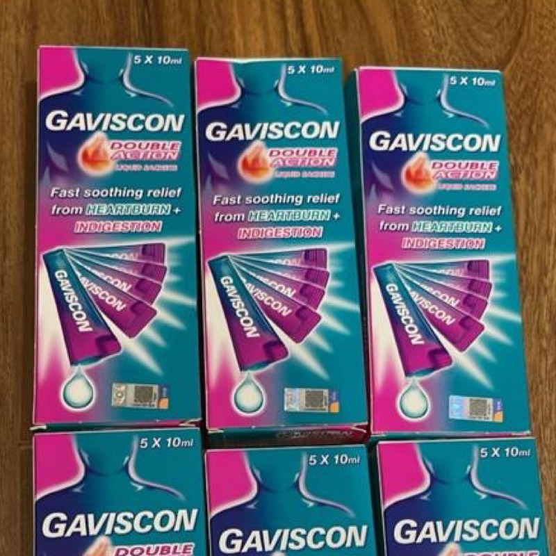 GAVISCON DOUBLE ACTION LIQUID SACHETS 5x10ML ORIGINAL MALAYSIA