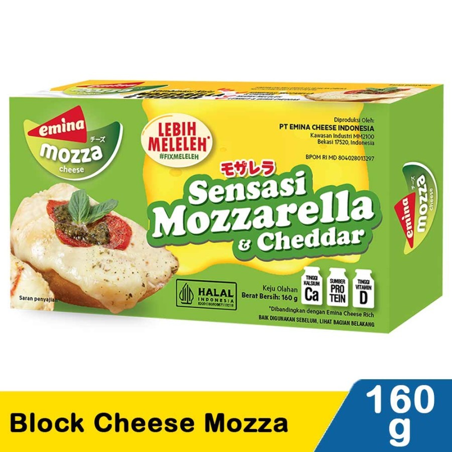 

Emina cheese block Mozzarella,Mild 165/160 gram