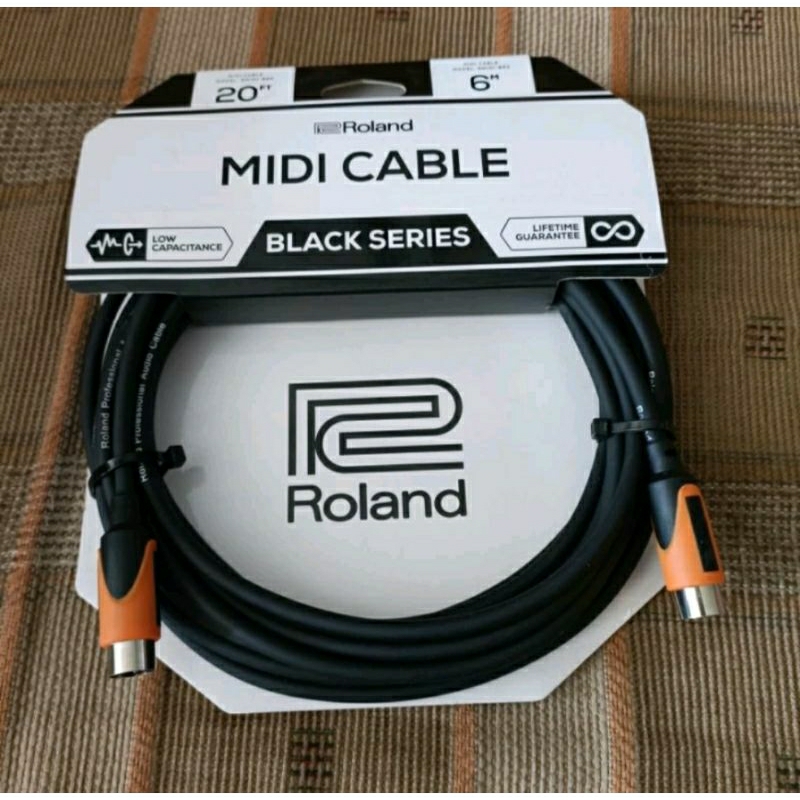 Roland kabel midi 6 m Rmidi B20 Black series midi cable Roland Original