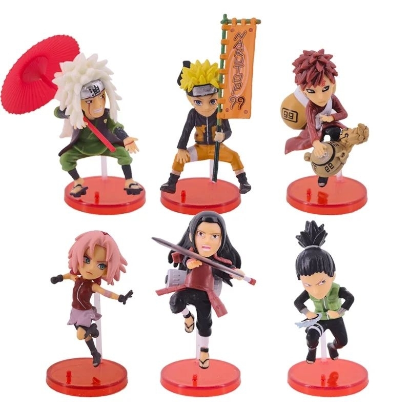Mainan Figure Naruto Shippuden Uzumaki Naruto Jiraya Sakura set 6