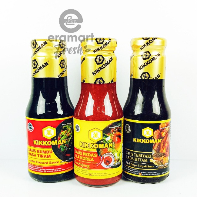 

KIKKOMAN SAUS TIRAM, LADA HITAM DAN SAUS PEDAS 300GR