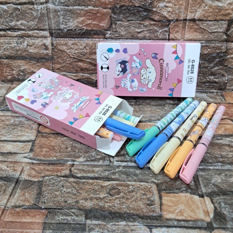 

12pcs PULPEN GEL FANCY KARAKTER LUCU