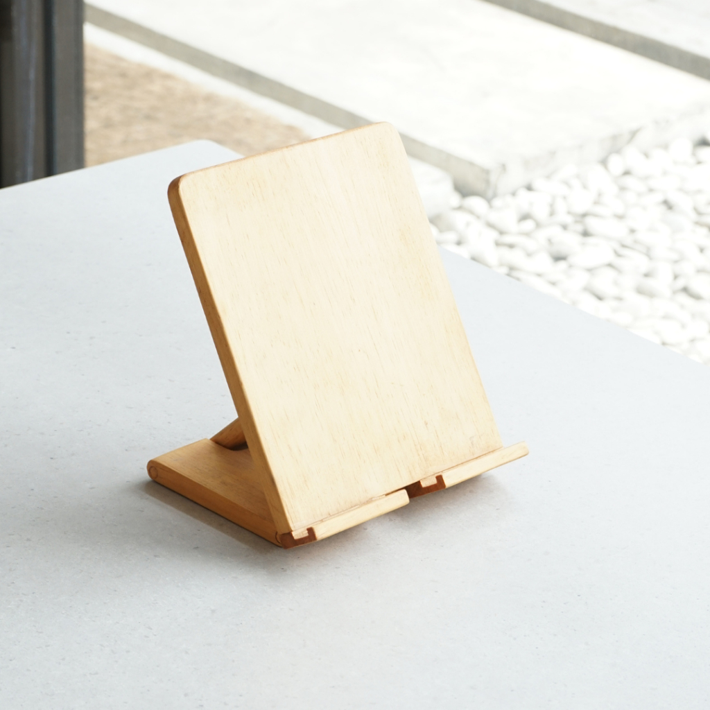 BMN LIVING - WOODEN STAND HOLDER IPAD TABLET KAYU | STAND HOLDER KAYU