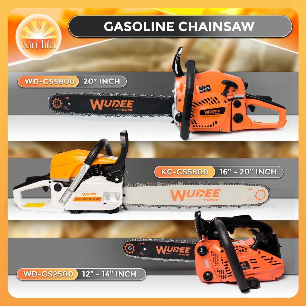 Mesin Gergaji Potong Kayu / Gasoline Chainsaw