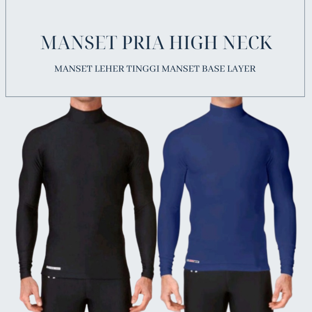 Oppa Style Shop Manset Pria High Neck Manset Leher Tinggi Manset Base Layer