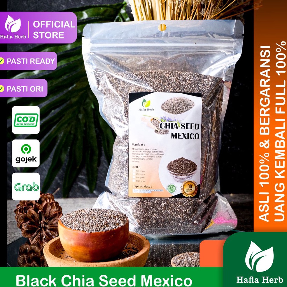 

Chia Seed Mexico Organic untuk Diet Freshly Black Cia Sead Organik fresly Biji Chia Seeds