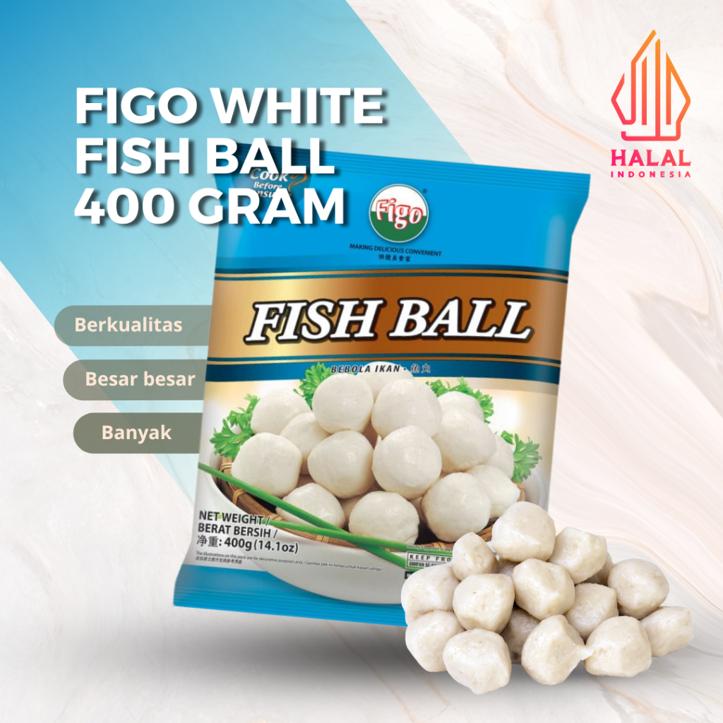 

[GROSIR] FIGO WHITE FISH BALL BAKSO IKAN PUTIH 400 GRAM