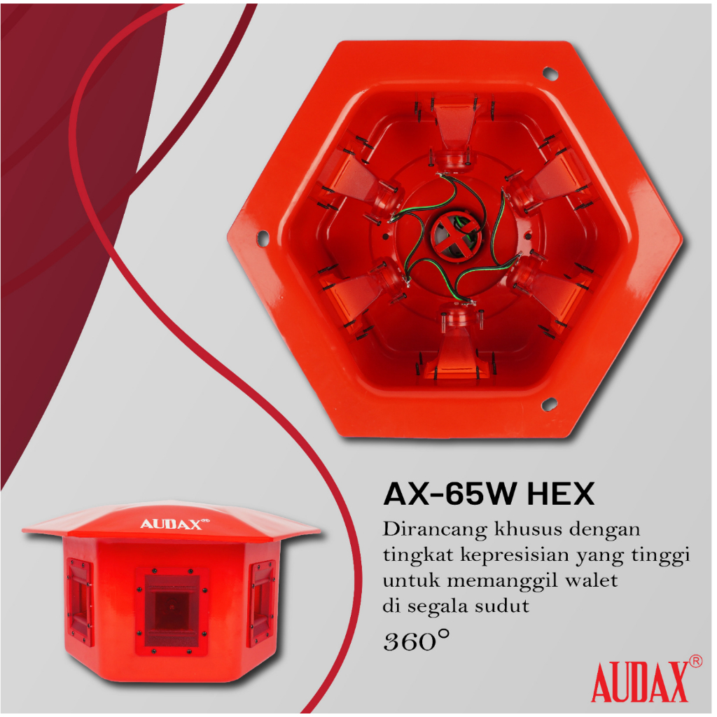 Audax Hexagonal speaker tweter walet atap AX 65W HEX / AX65W HEX / AX65WHEX / AX 65WHEX