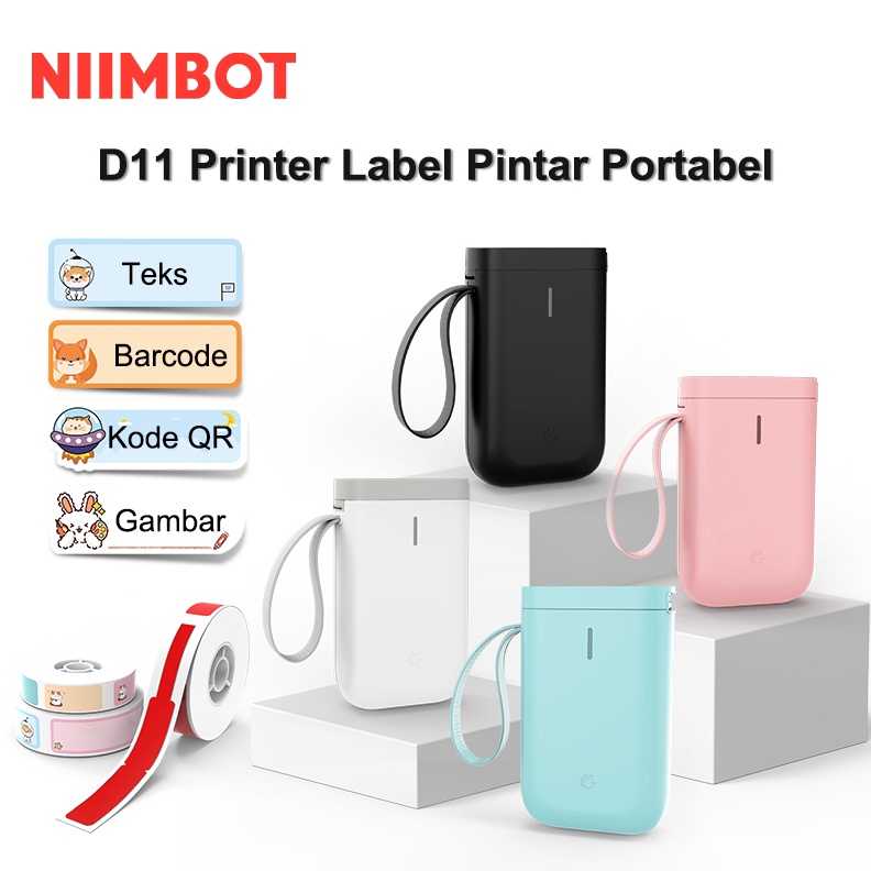 

KODE D5B6 NIIMBOT D11 D11 Pencetak Label Pintar Portabel dengan Bluetooth Nirkabel Mesin Pembuat Label