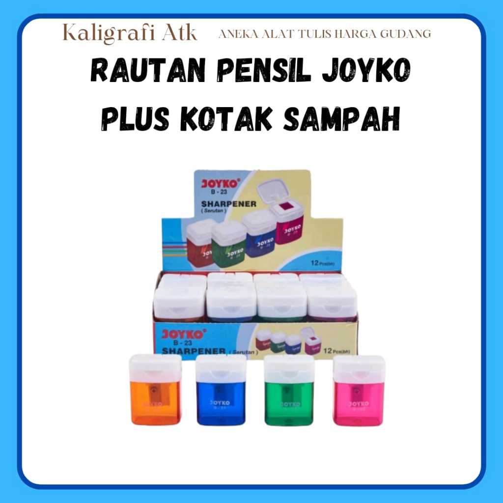 

Rautan pensil plus kotak sampah Joyko B-23