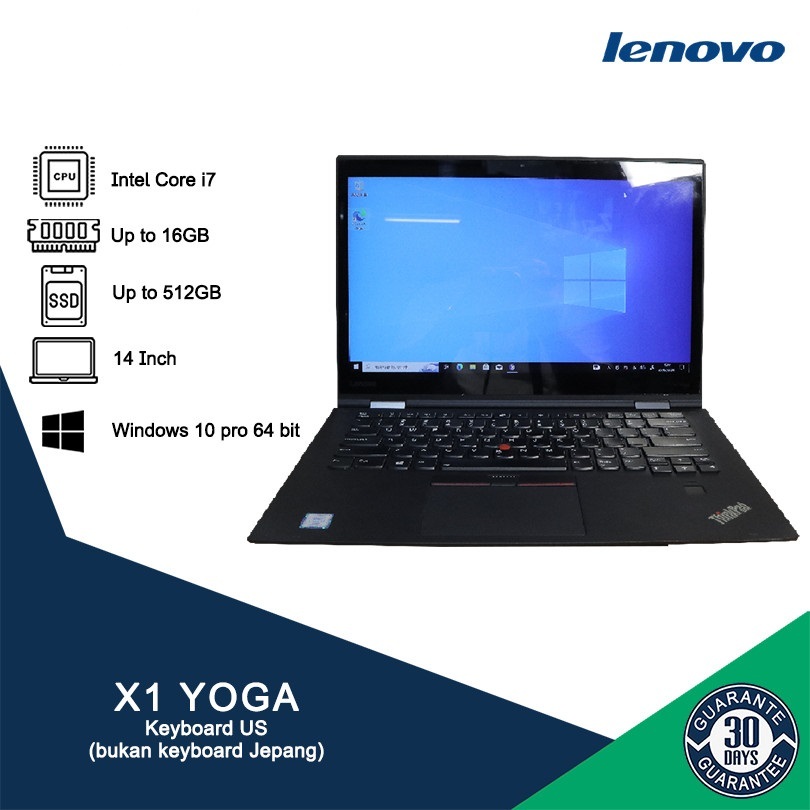 Lenovo X1 Yoga G3 G2 Core i7 Gen8 RAM 16GB SSD 512GB Flip 360