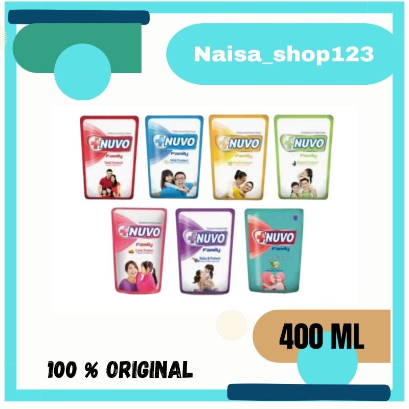 nuvo sabun cair 400 ml / nuvo body wash 400 ml / sabun mandi nuvo 400/ nuvo sabun cair 400 ml