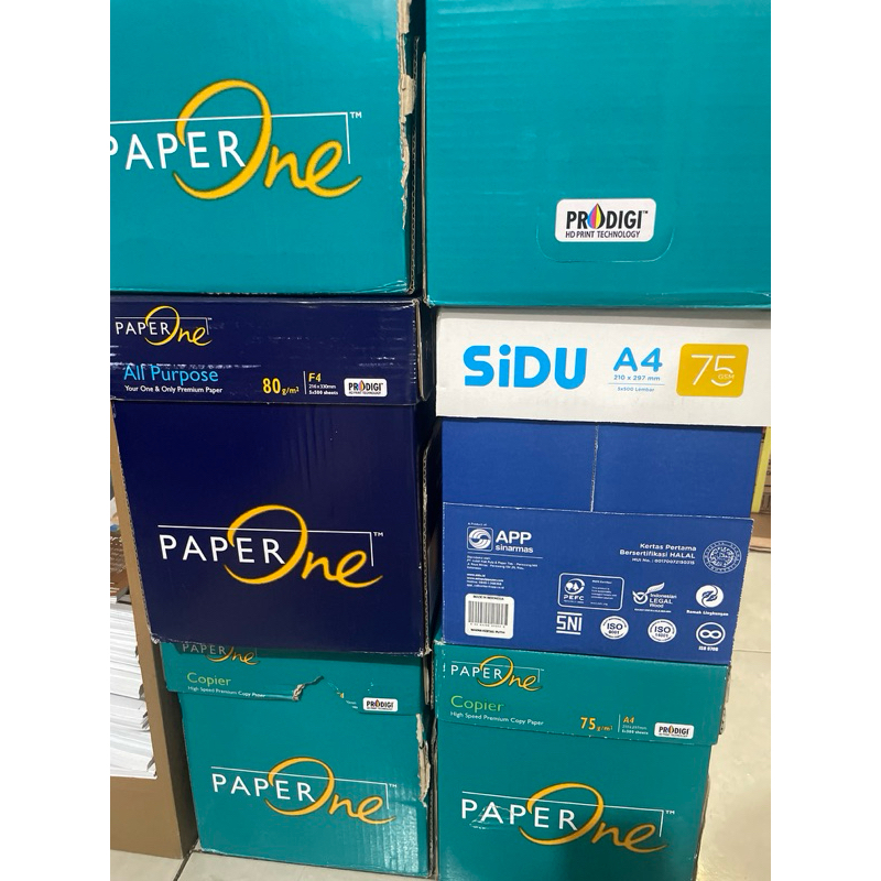 

Kertas Paper One / A3 /A4 / F4 / 75 gram / 80 gram