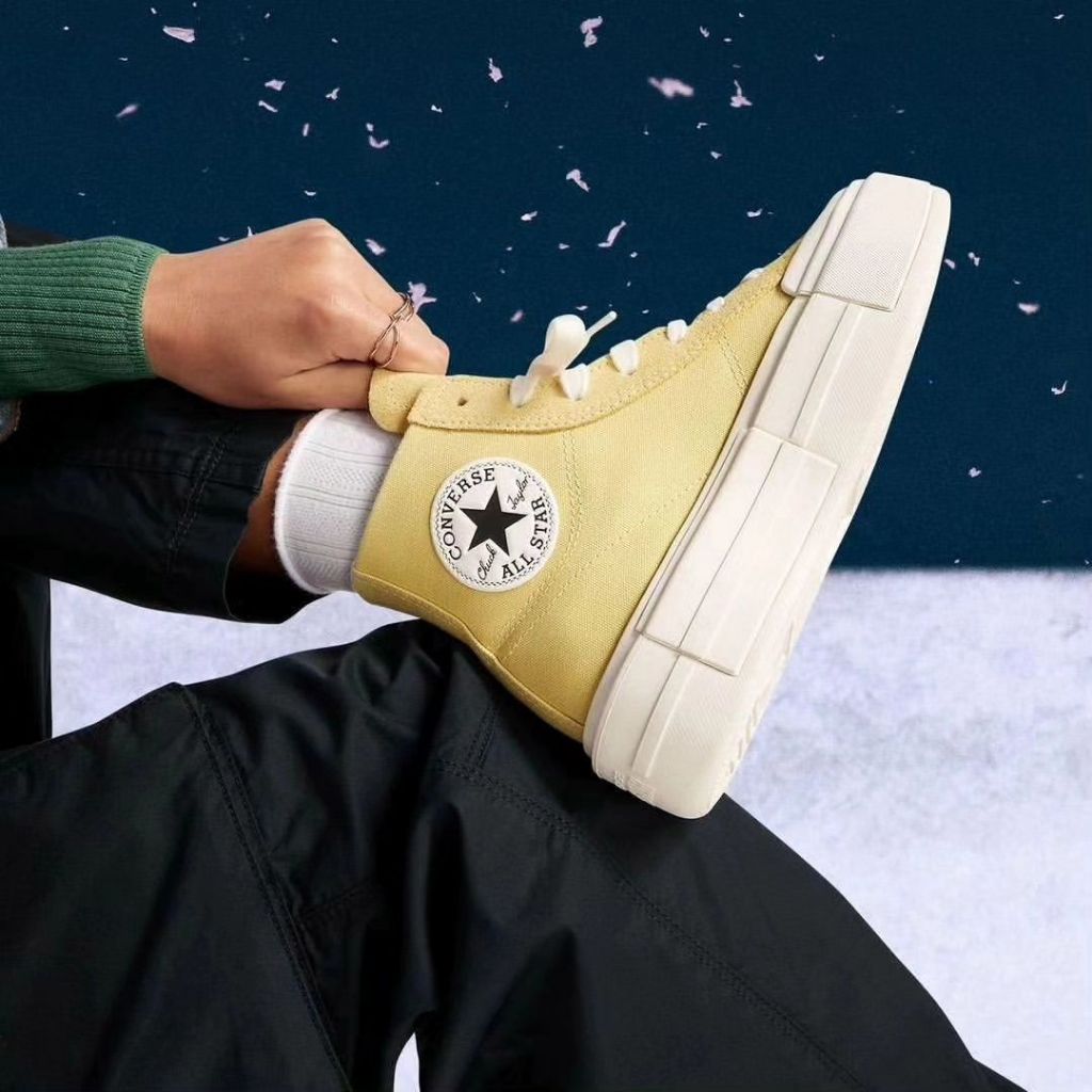 Sepatu sneakers wanita original Converse CT AS Cruise Gilden White Yellow High Best Seller Diskon