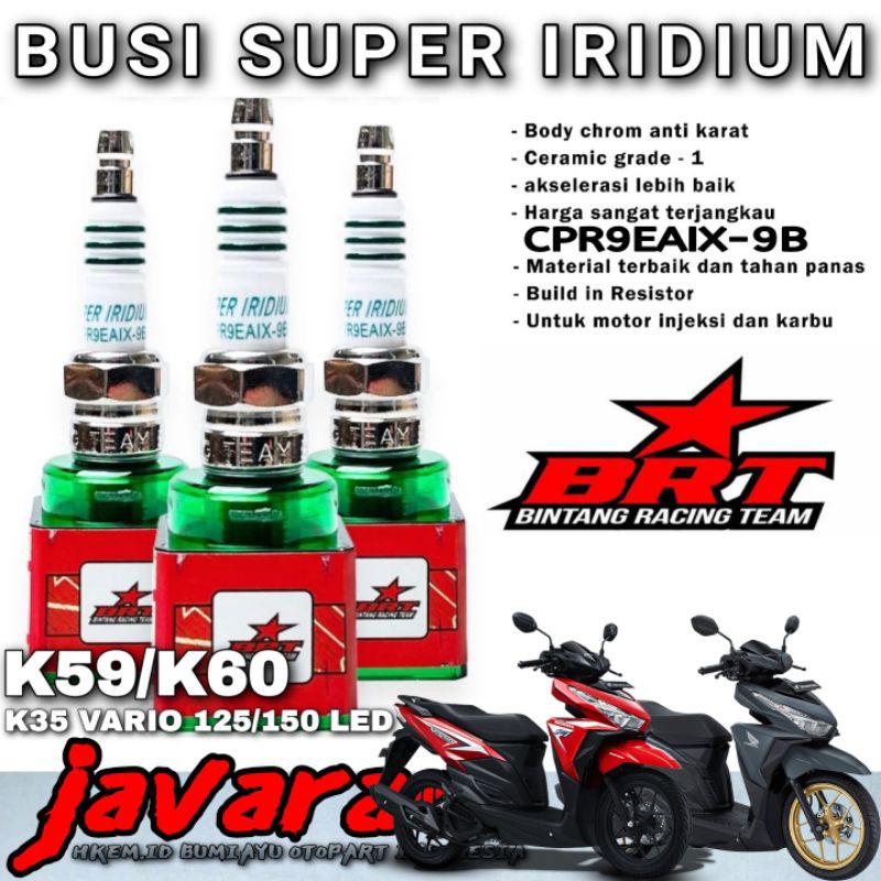 Busi BRT Super Iridium Vario 125 150 Led K35 K36 Kode CPR9EAIX-9B