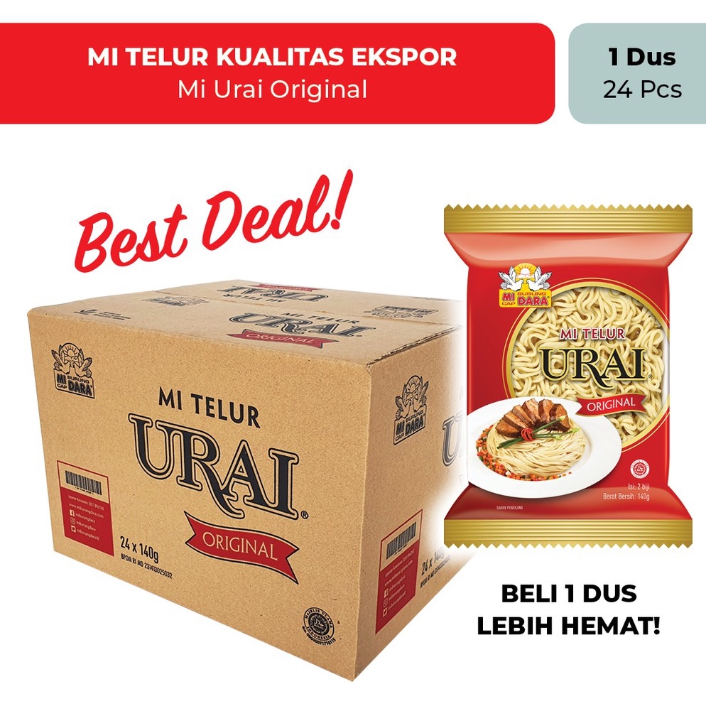 

Klik Pesan Mi Urai Original Dus 24 pcs