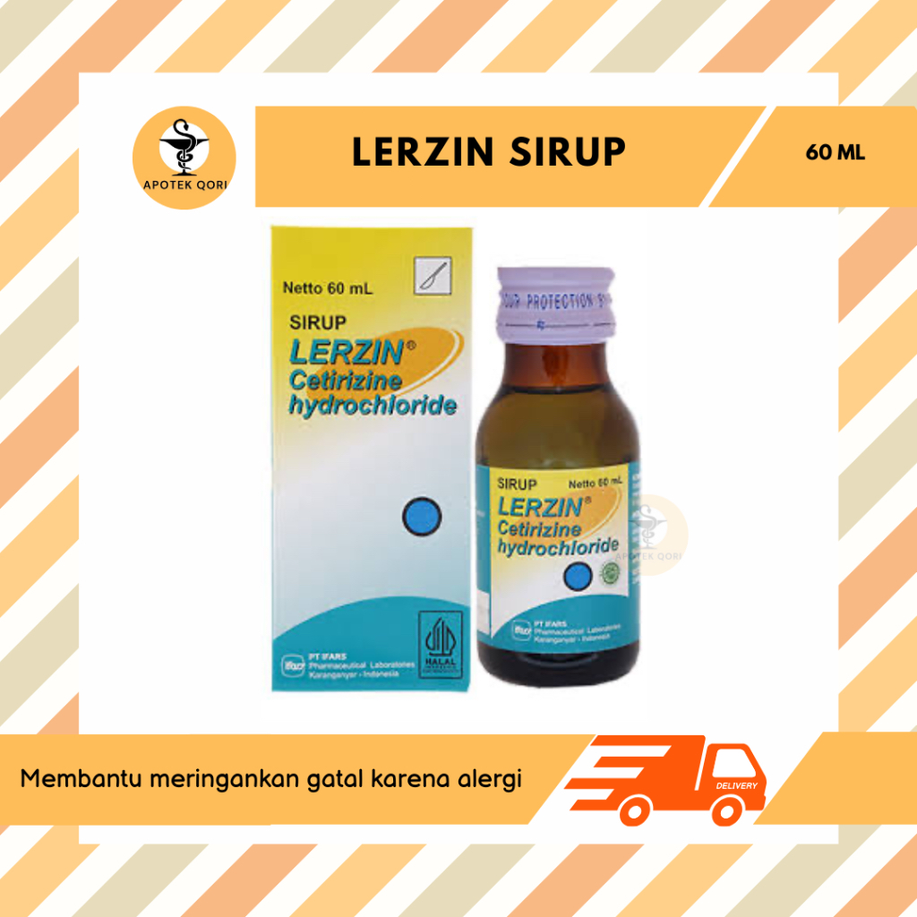 LERZIN SIRUP 60 ML/CETIRIZINE SIRUP/RHINITIS ALERGI GATAL