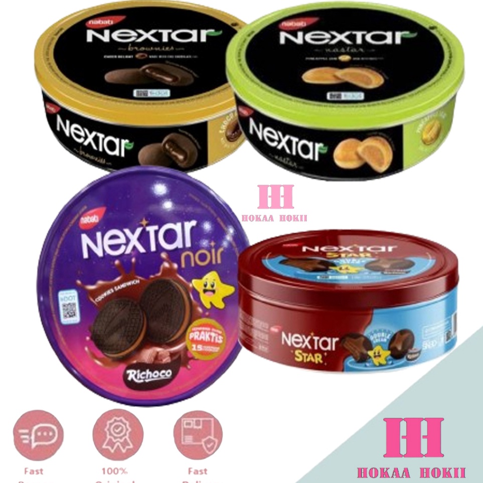 

Lariz Nabati Nextar Nastar pineapple jam brownies choco delight 171gr