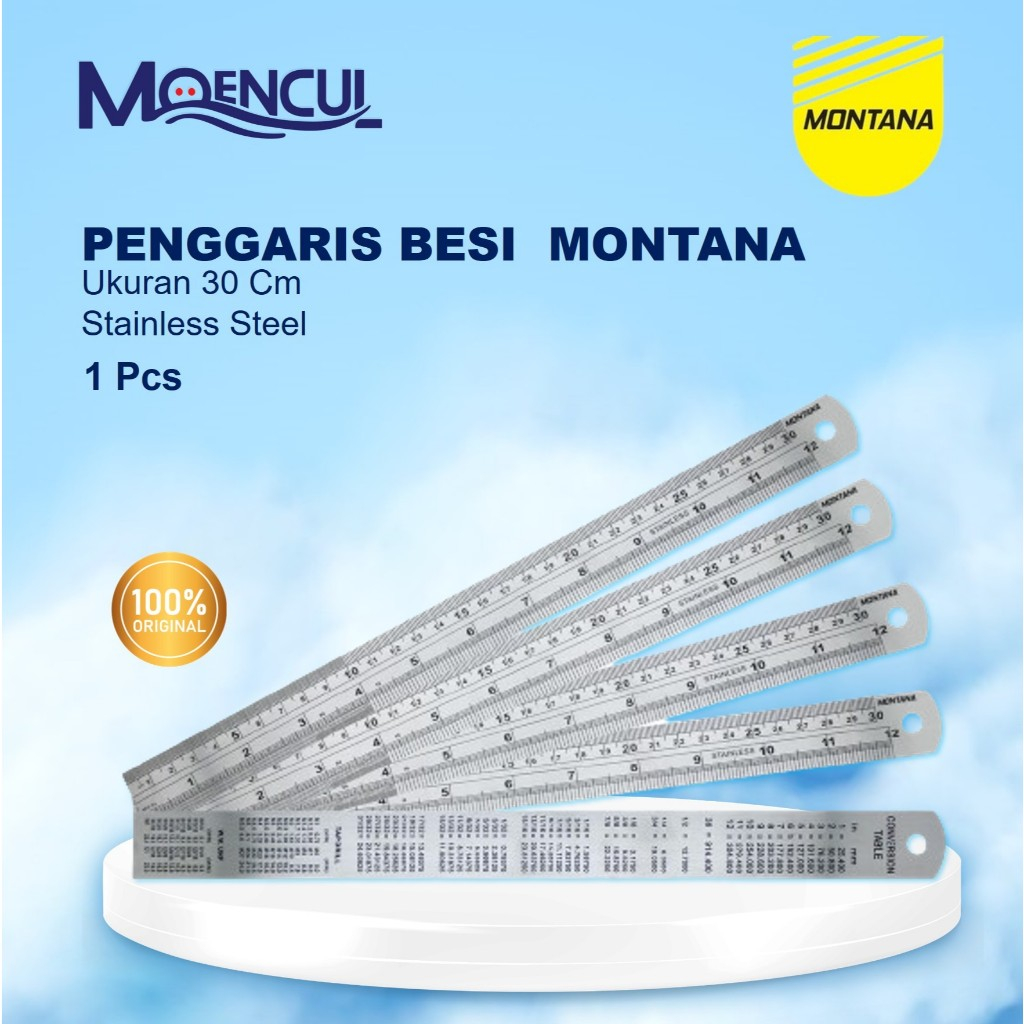 

1 Pcs Penggaris Besi Montana Ukuran 30 Cm / Montana Ruler / Moencul