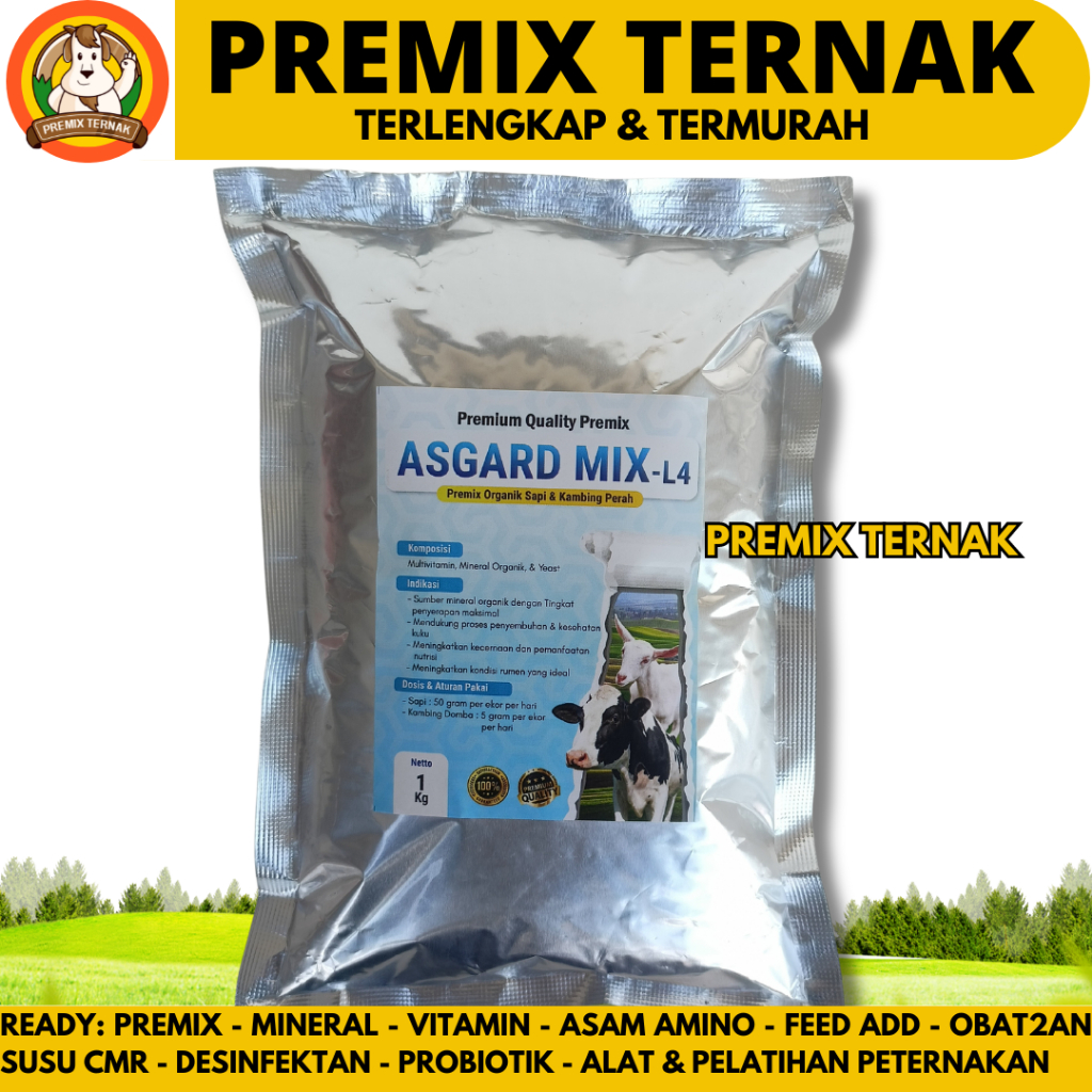 ASGARD MIX 1 KG - Premix Sapi Perah - Premix Kambing Perah - Premix Mineral Organik dan Multivitamin