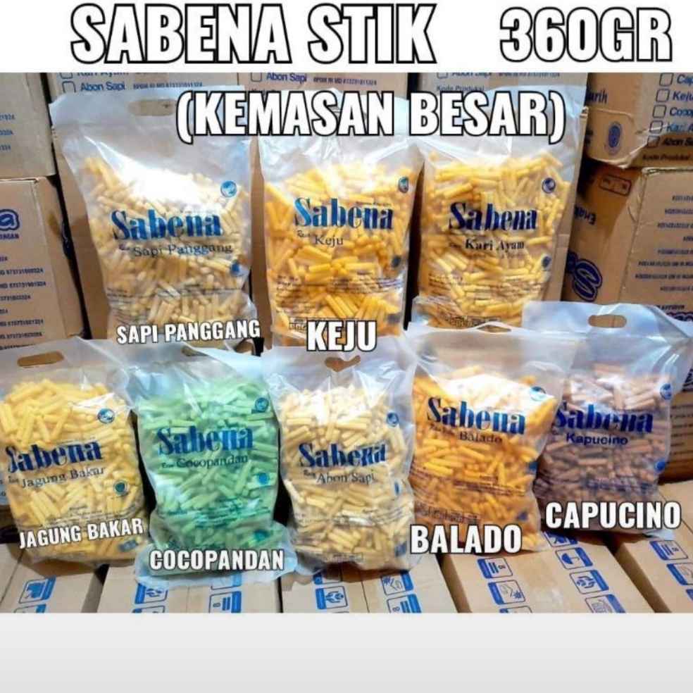 

Promo Keren SABENA VAR RANDOM SABENA STICK 36gram PITATO SNACK KENTANG 25gram MACRONI 35gram