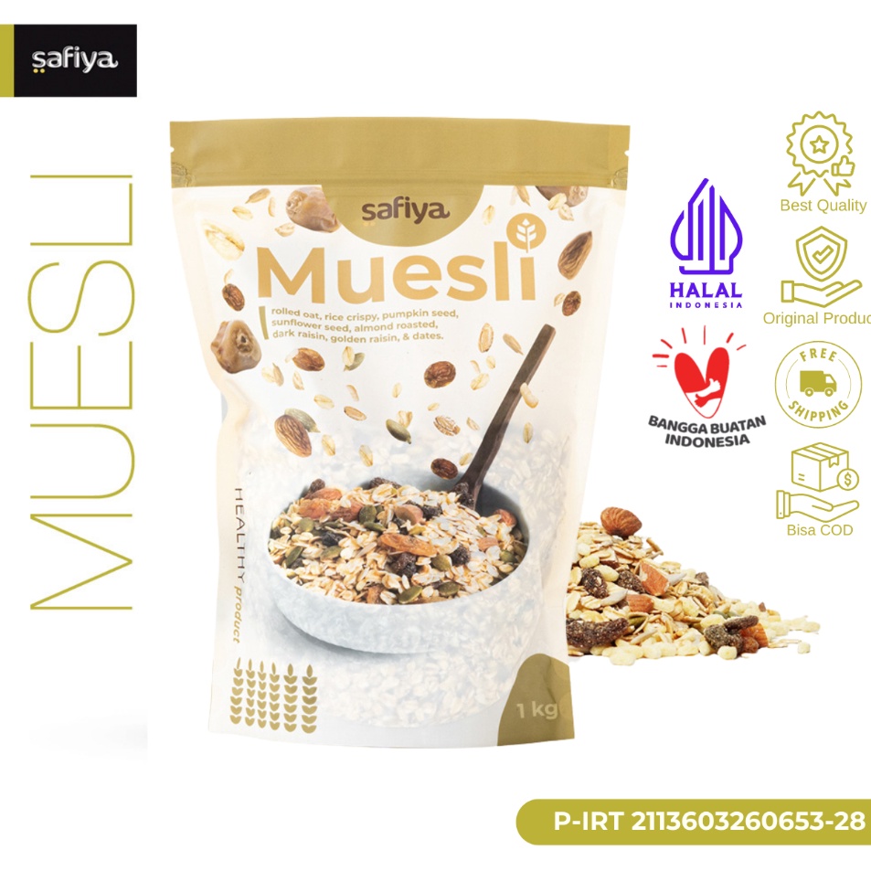 

Termurah Muesli Fruit and Seed 1 Kg Sereal Sehat Safiya Food