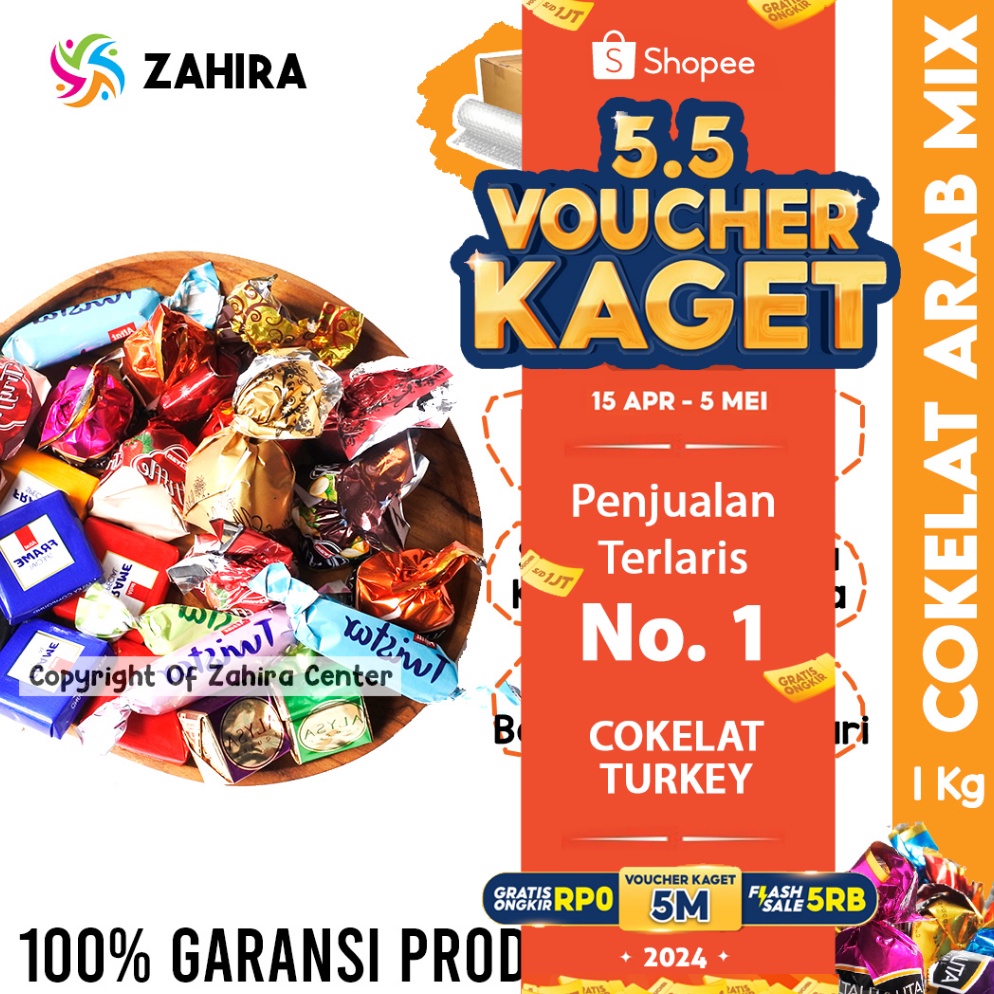 

Laris Lagi COKELAT ARAB TURKI Premium 1Kg Pasti Fresh Cokelat Mix Camilan Mood Booster Dari Truffle Deluxe