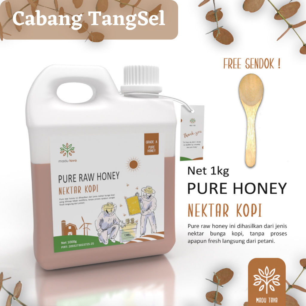 

Madu Murni Asli 1kg Tava Grade A Nektar Kopi 100% Alami Pure Natural
