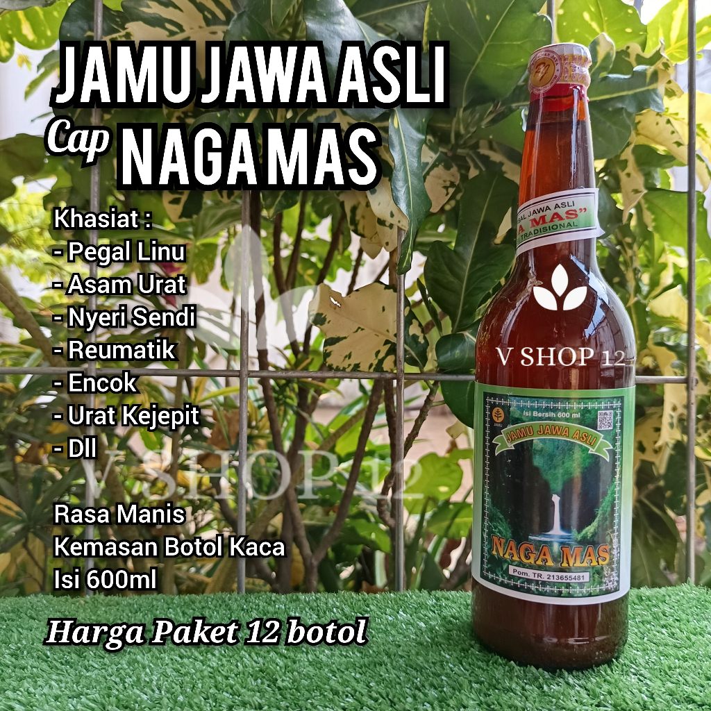 

Jamu naga mas manis pahit asli 600ml paket 1 dus