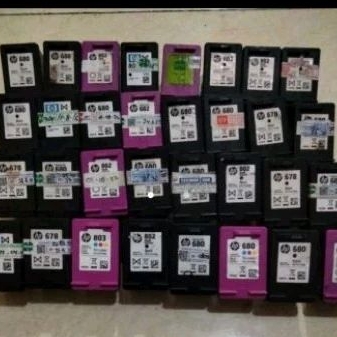 ready kak tinta kosongan hp 682,802,803,680,678 bekas copoton printer