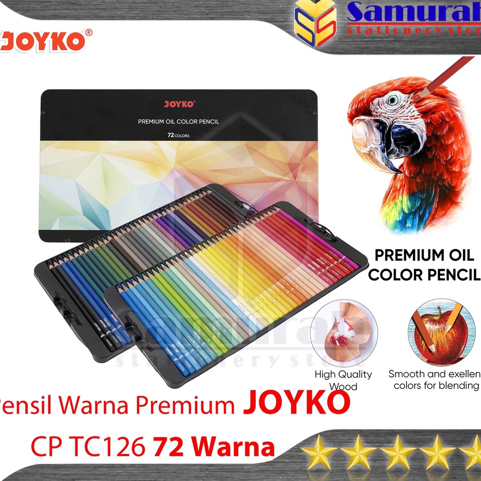 

KODE T4M6 Pensil Warna Minyak Joyko CP TC126 72 Warna Premium Oil CPTC12672 Colours