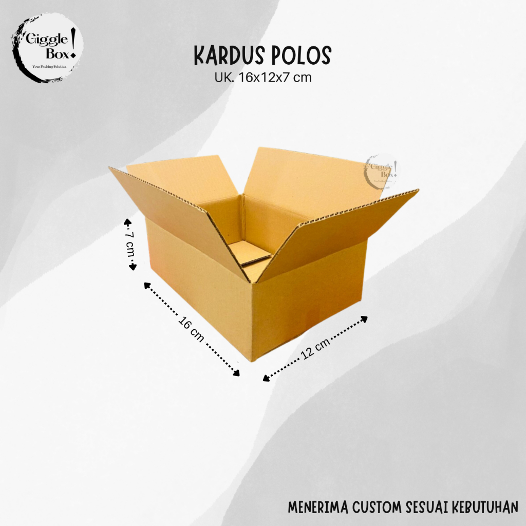 

Kardus box polos baru uk 16x12x7 cm