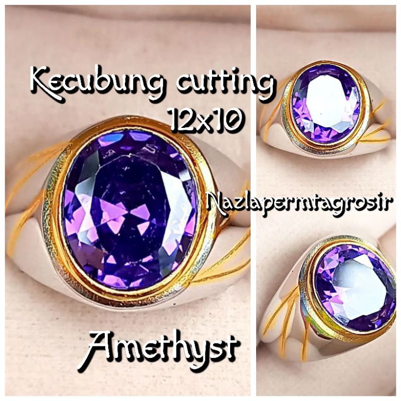 BATU PERMATA KECUBUNG AMETHYST CUTTING