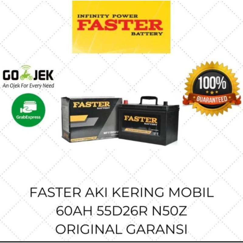 AKI KERING MOBIL 60AH WULING BOUJUN HINO ELF DYNA FASTER N50Z 55D26R