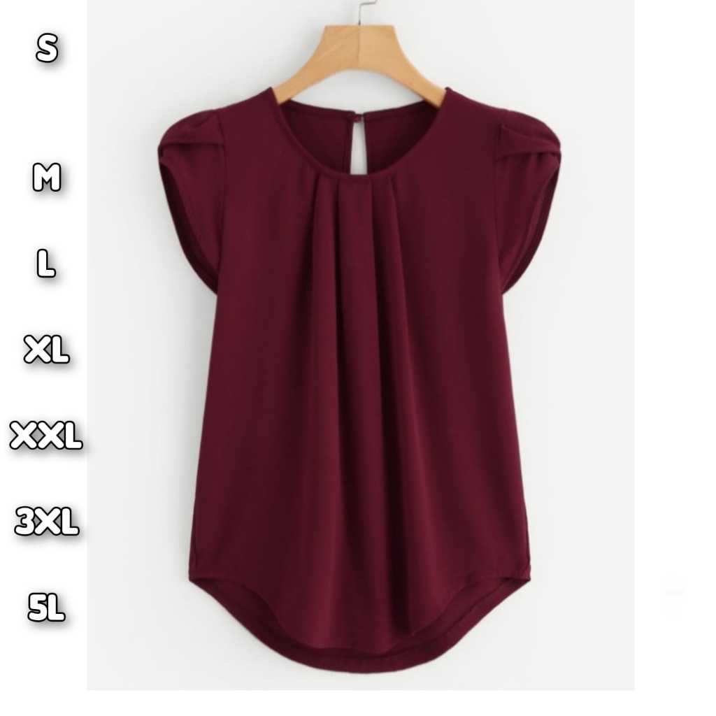Kiren Blouse - S M L XL XXL 3XL 5L - Blouse Jumbo - Atasan Wanita Jumbo - Baju Wanita Jumbo