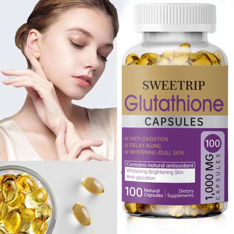 SWEETRIP Glutathione Capsules Collagen Antioxidant Anti-Aging Boosting Immunity Dull Skin Whitening 