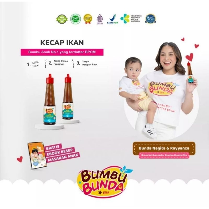 

Bumbu Bunda Elia Kecap Ikan Non MSG / Kecap MPASI / Kecap Anak