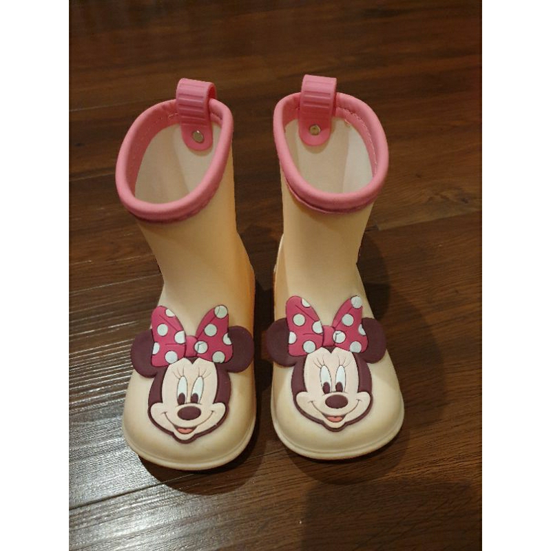 Sepatu Boot Anak Perempuan Minnie Mouse Pink Merah Muda 15 cm - PRELOVED