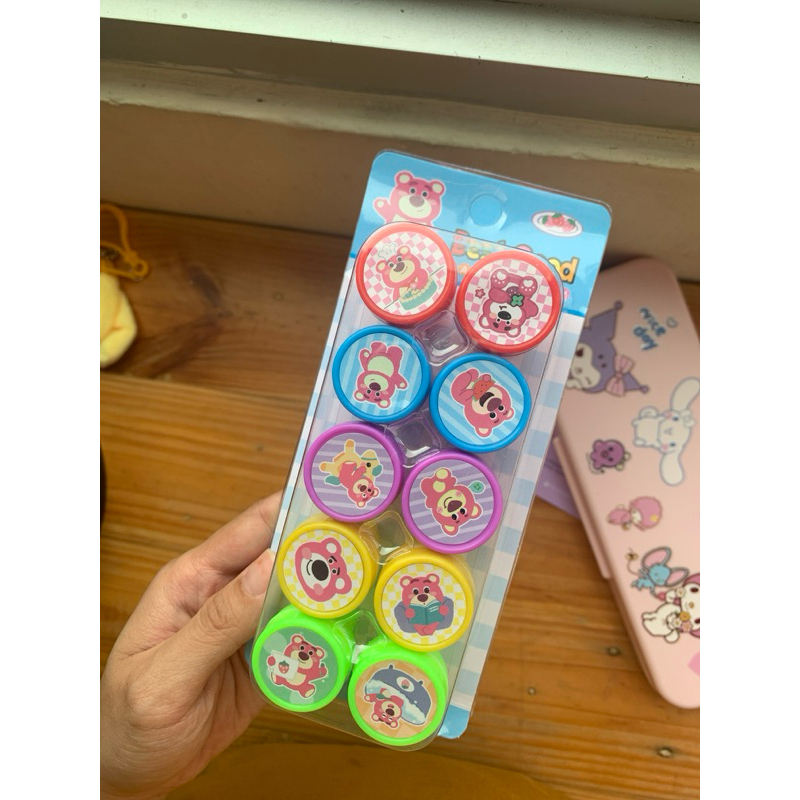 

Stempel stamp Lotso 10 Cap Toys story Per pcs Alat tulis Peralatan jurnal sekolah lucu toysss stori