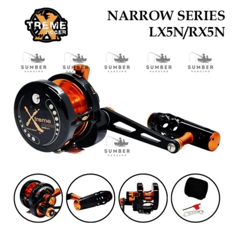 REEL OVERHEAD TEAM KAMIKAZE XTREME JIGGER NARROW SERIES LX5N RX5N