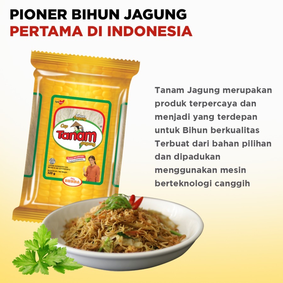 

Bihun Cap Tanam Jagung 320 Gram ( 4 keping)