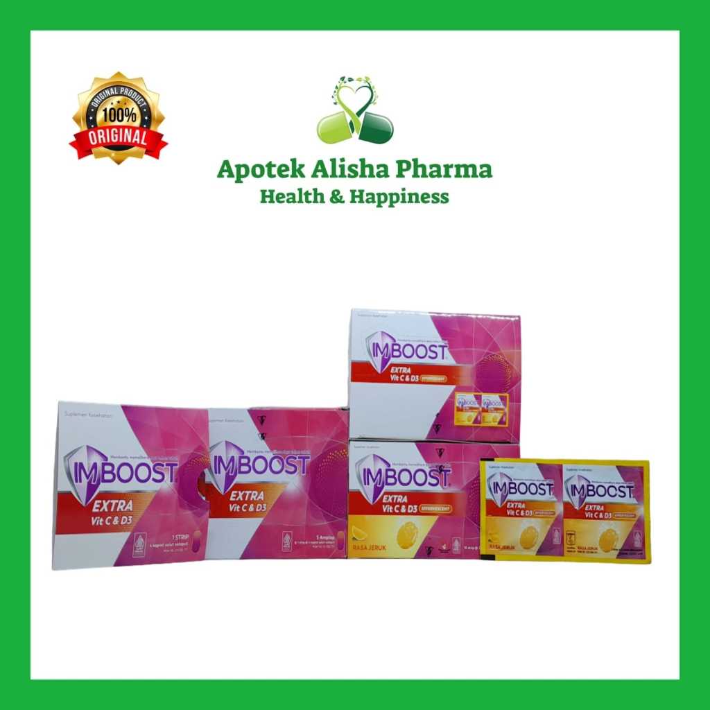 Imboost Extra Vit C Tablet (Strip 4tablet) / Imbost Ekstra Vit C & D3 Effervescent (Strip 2tablet) /