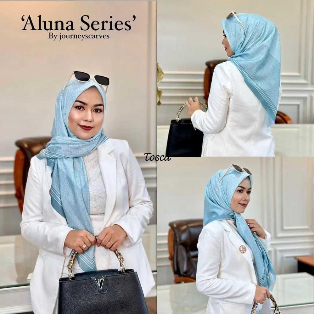 Ori Journey Scarves Segiempat Voal Ultrafine Shiney Motif / Seri Aluna Journey Scarves Ori