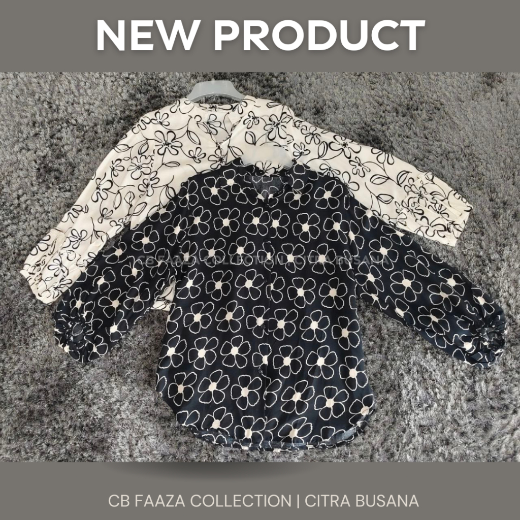 blouse rayon premium motif bunga