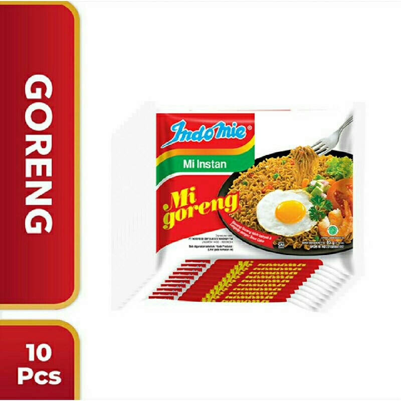

Indomie Mie Goreng (Mie Instan) 10bungkus