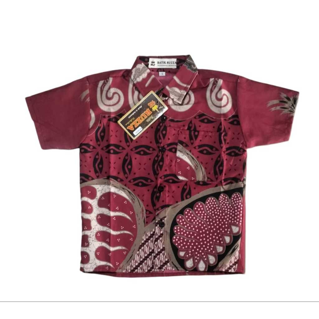 Terlaris Baju Batik Anak Laki-Laki Kemeja Batik Anak 1-10 Tahun