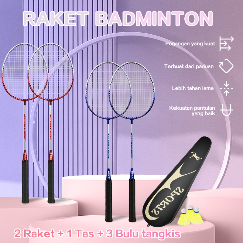 RAKET BADMINTON / RAKET BULU TANGKIS ISI 1 FREE BAG/Raket Bulutangkis /KOK BULUTANGKIS/SHUTTLECOCK/K