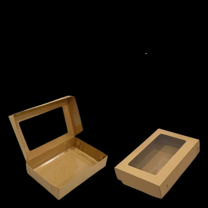 (10 Pcs) Kotak Donat Isi 6 Dus Roti Bakar Packaging Box Martabak Risoles Kemasan Roti Bomboloni 18x2