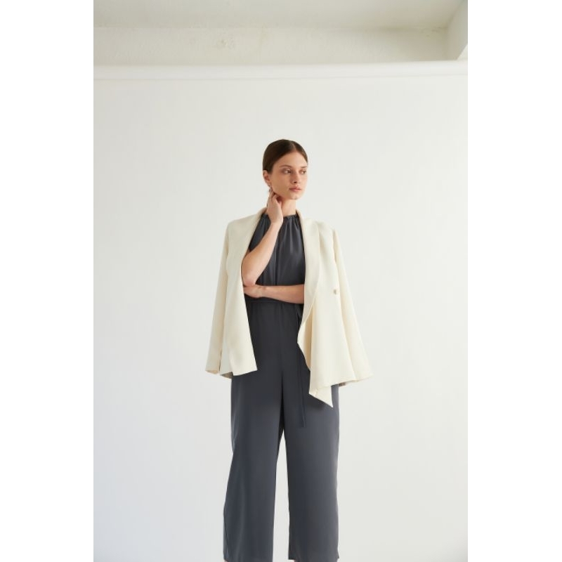 OUR SECOND NATURE Wrap overshirt blazer